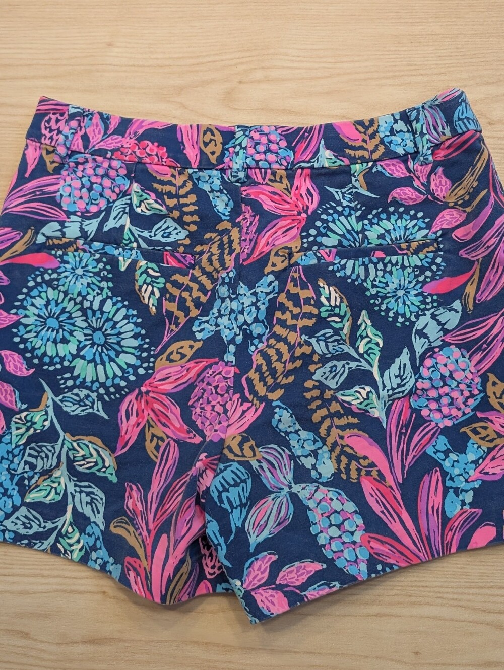 Lilly Pulitzer Women’s Floral Navy Pink Print Shorts